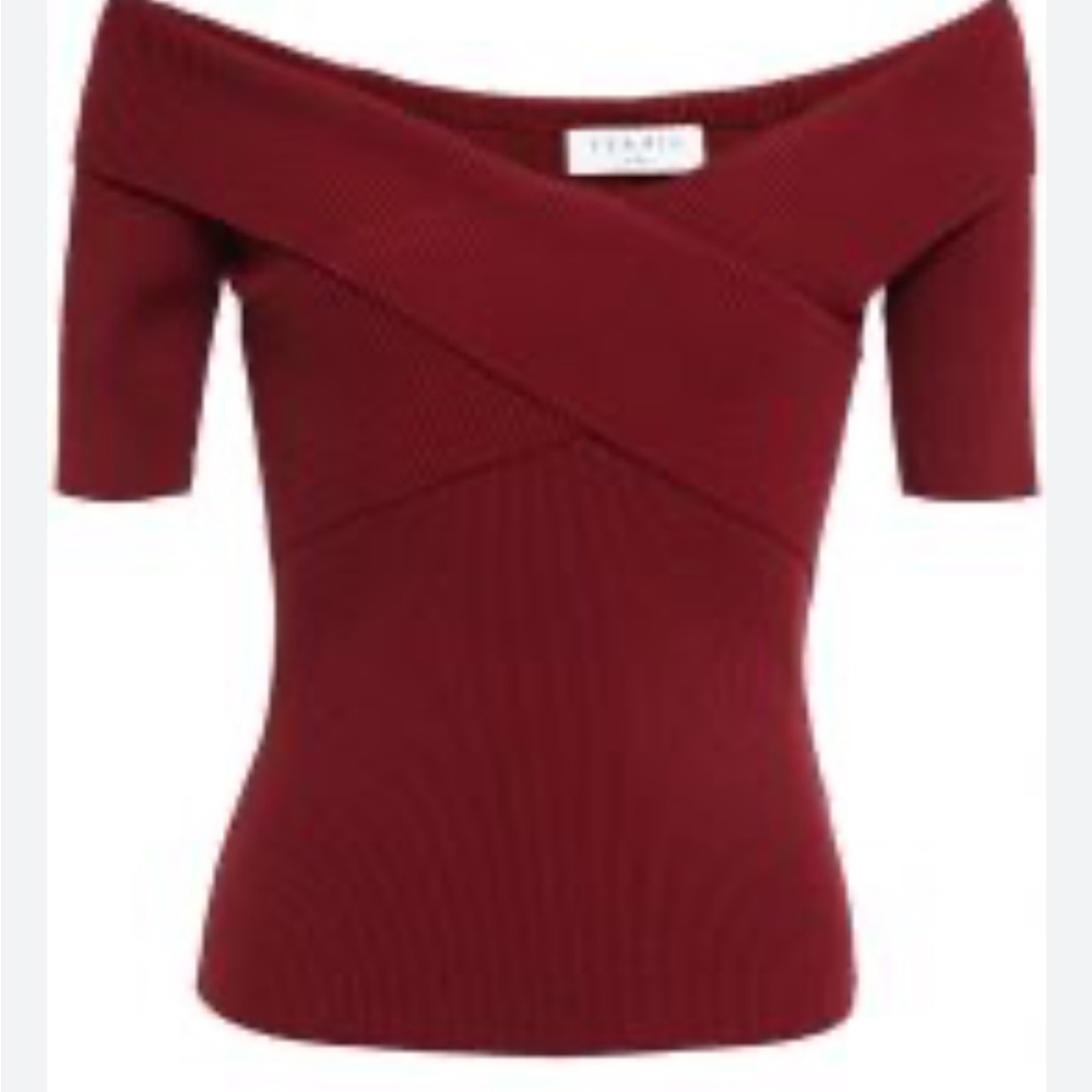 Sandro Off Shoulder Short Sleeve Top